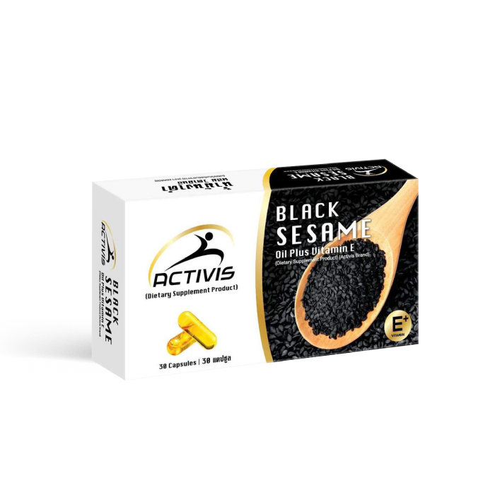 แอคทิวิส น้ำมันงาดำ ผสมวิตามินอี (ACTIVIS Black Sesame Oil plus Vitamin E) อาหารเสริมบำรุงข้อเข่า