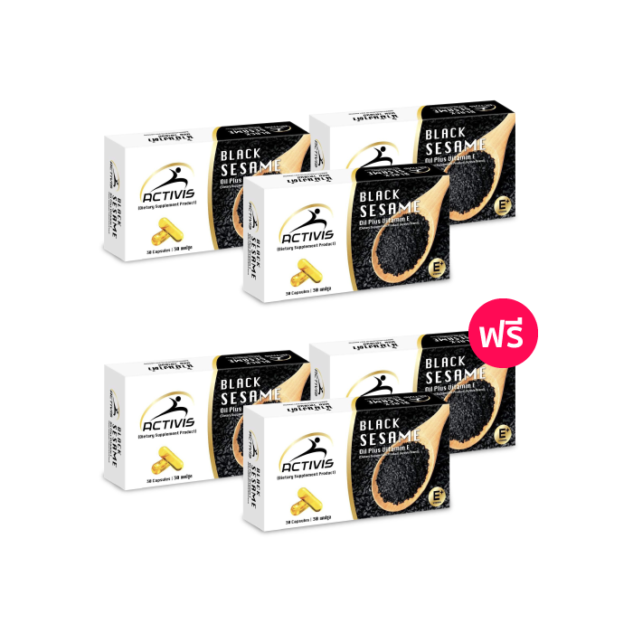 ACTIVIS น้ำมันงาดำ ผสมวิตามินอี (Black Sesame Oil plus Vitamin E)