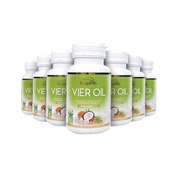Nutri Pro เวียร์ ออยล์ (VIER OIL) อาหารเสริม สารสกัดน้ำมันมะพร้าว น้ำมันงาม่อน น้ำมันราข้าว น้ำมันกระเทียม