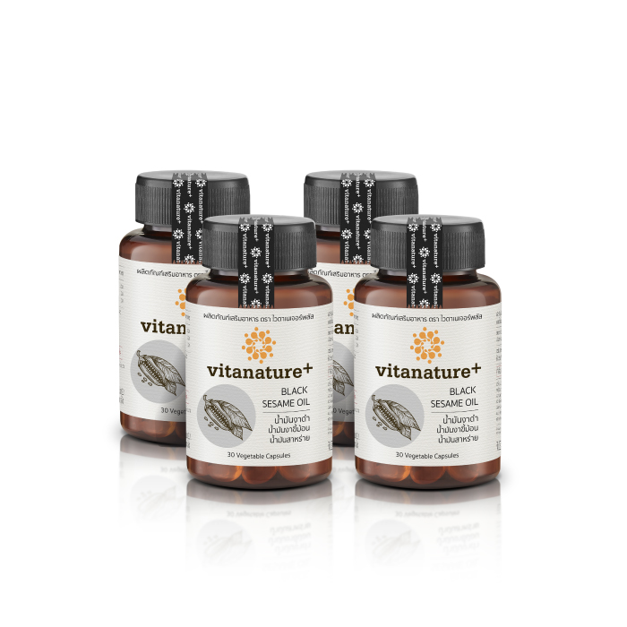 อาหารเสริม ไวตาเนเจอร์พลัส น้ำมันงาดำผสมน้ำมันงาขี้ม้อน (Vitanature+ Black Sesame Oil)
