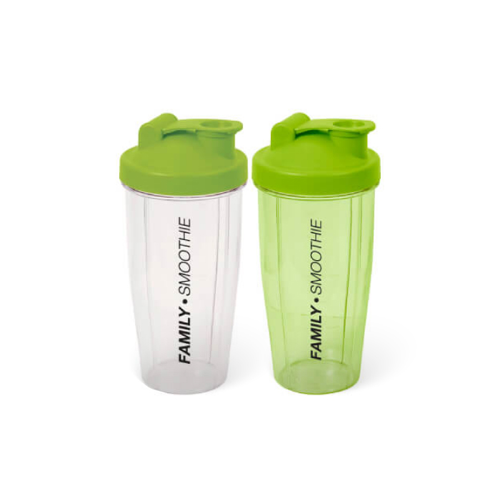 Family ชุดเครื่องปั่นสมูทตี้ แก้วปั่นน้ำผลไม้ แก้วปั่นพกพา (สีเขียว)