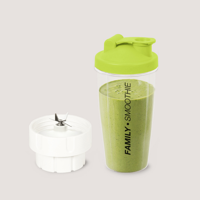 Family ชุดเครื่องปั่นสมูทตี้ แก้วปั่นน้ำผลไม้ แก้วปั่นพกพา (สีเขียว)
