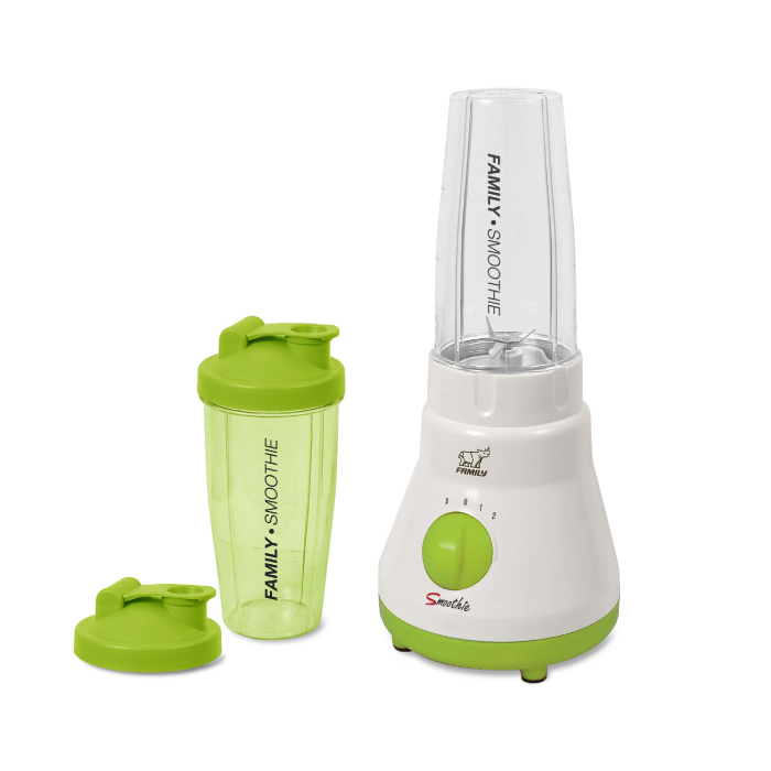 Family ชุดเครื่องปั่นสมูทตี้ แก้วปั่นน้ำผลไม้ แก้วปั่นพกพา (สีเขียว)