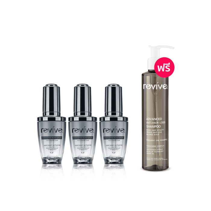 รีไวฟ์ เอ็นเนอไจซิ่ง สกั๊ลฟ เซรั่ม (Revive Energizing Scalp Serum) (ขวดเงิน)
