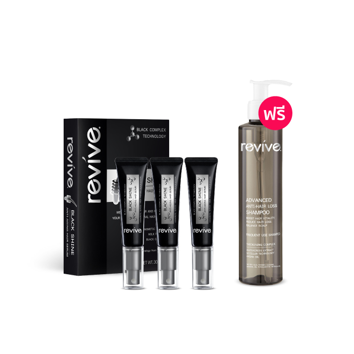 รีไวฟ์ แบล็คไชน์ แอนตี้ เอจจิ้ง แฮร์เซรั่ม (Revive BLACK SHINE ANTI-AGING HAIR SERUM)