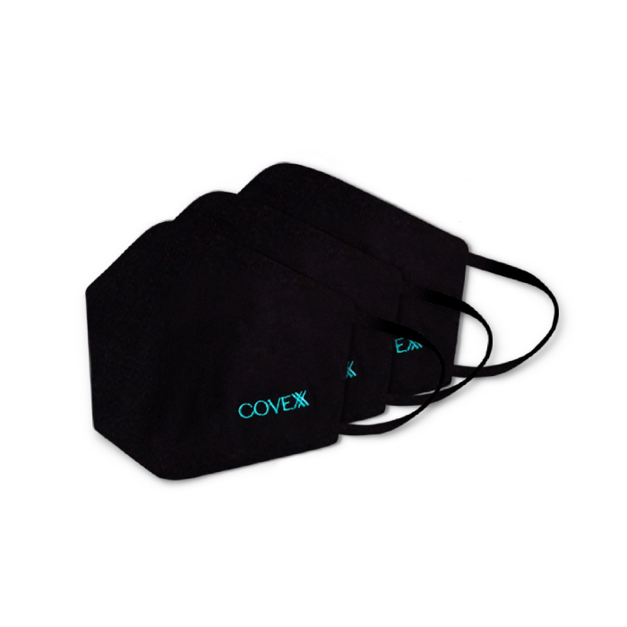 หน้ากาอนามัย Covex Protective Mask หน้ากากอนามัยแบบผ้า หน้ากากผ้ากันน้ำ ป้องกันฝุ่น (สีดำ)