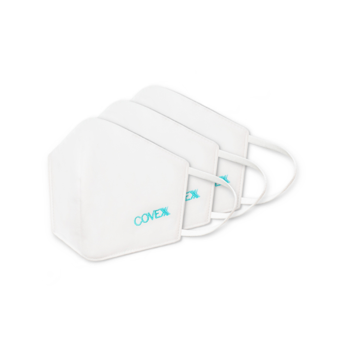 Covex Protective Mask หน้ากากอนามัย หน้ากากผ้ากันน้ำ ป้องกันฝุ่น (สีขาว)