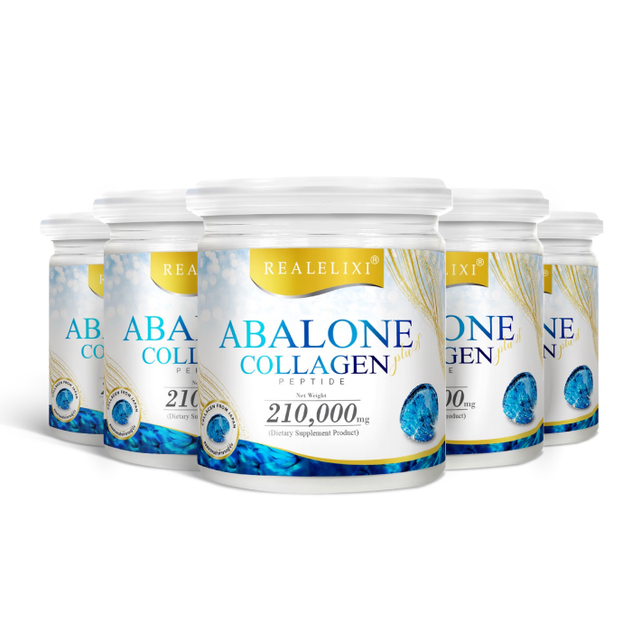 คอลลาเจน หอยเป๋าฮื้อ อาบาโลน คอลลาเจน เปปไทด์ (Real​ Elixir​ Abalone Collagen) (ขนาด 210g.)