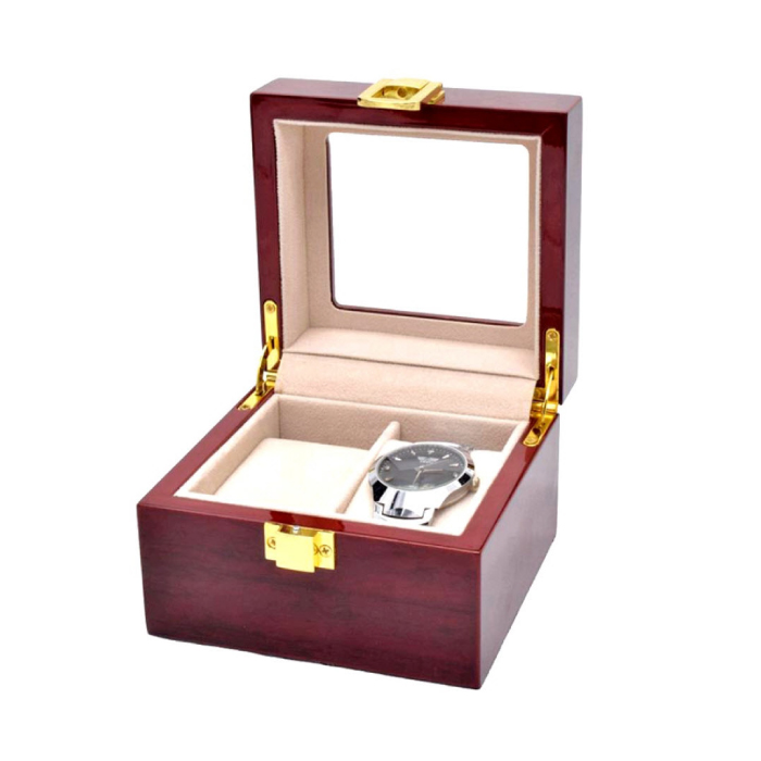 FANCYBOX กล่องใส่นาฬิกา สำหรับนาฬิกา 2 เรือน รุ่น LUXURY (สีโอ๊ค)