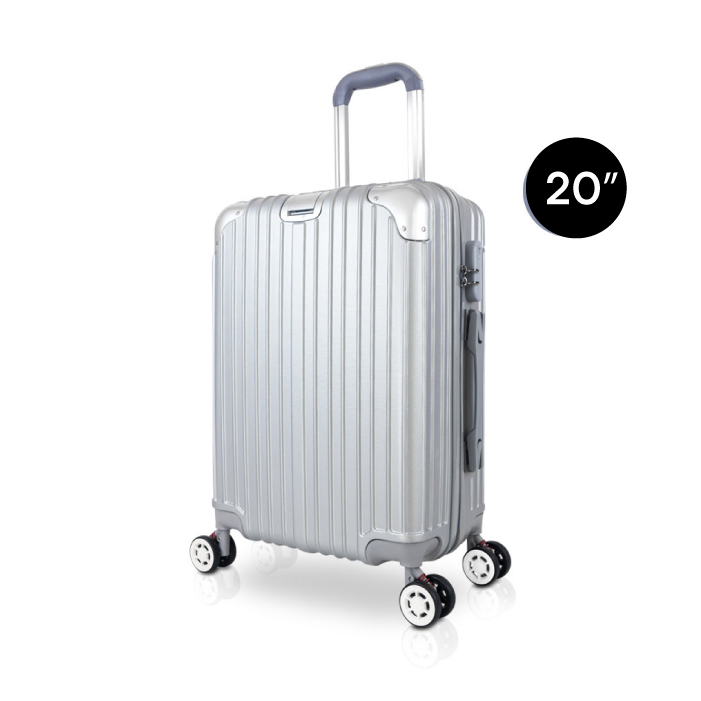 Vistom Travel Bag กระเป๋าเดินทาง กระเป๋าเดินทางล้อลาก กระเป๋าเดินทาง 20 นิ้ว (สีเงิน)