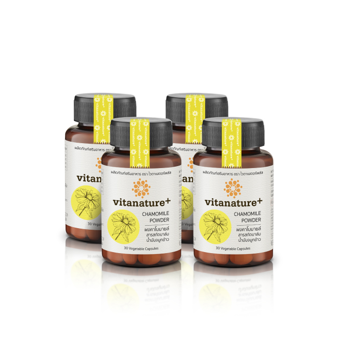 ไวตาเนเจอร์พลัส (Vitanature+ ) คาโมมายล์ ผสมสารสกัดบาล์ม อาหารเสริม สำหรับผู้ที่มีปัญหานอนไม่หลับ นอนหลับยาก