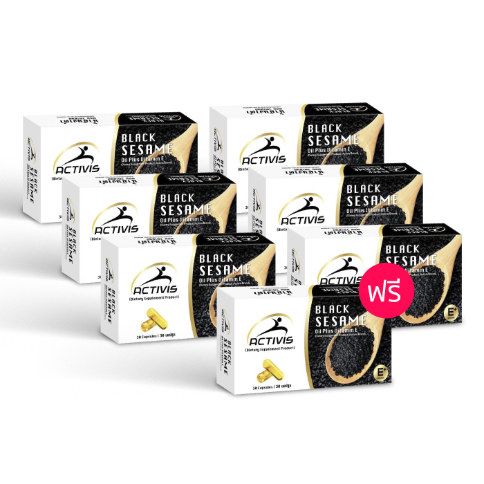 ACTIVIS น้ำมันงาดำ ผสมวิตามินอี (Black Sesame Oil plus Vitamin E)