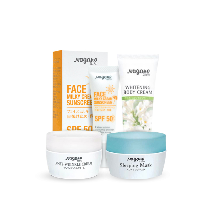 Nagano เซ็ตครีมบำรุงผิวหน้า และผิวกาย (Sleeping Mask Set) 4 ชิ้น
