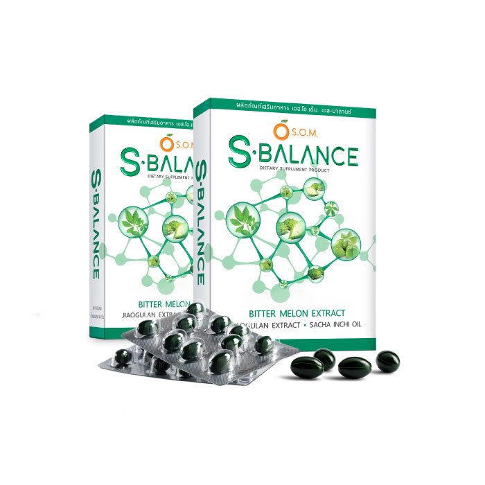 เอสโอเอ็ม เอส-บาลานซ์ (S.O.M S-Balance) อาหารเสริม สารสกัดมะระขี้นก และเจียวกู่หลาน