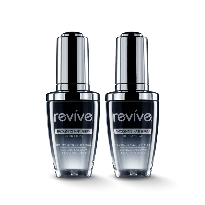 Revive รีไวฟ์ ติ๊คเคนนิ่ง แฮร์ เซรั่ม (Thickening Hair Serum) เซรั่มบำรุงเส้นผมและหนังศีรษะ (ขวดดำ)