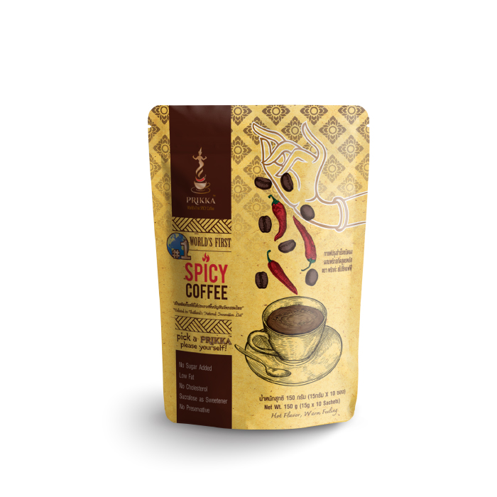 PRIKKA Spicy Coffee กาแฟพริกค่ะ สูตร Original กาแฟพริกปรุงสำเร็จชนิดผง ผสมพริกสกัด เจ้าแรกของโลก