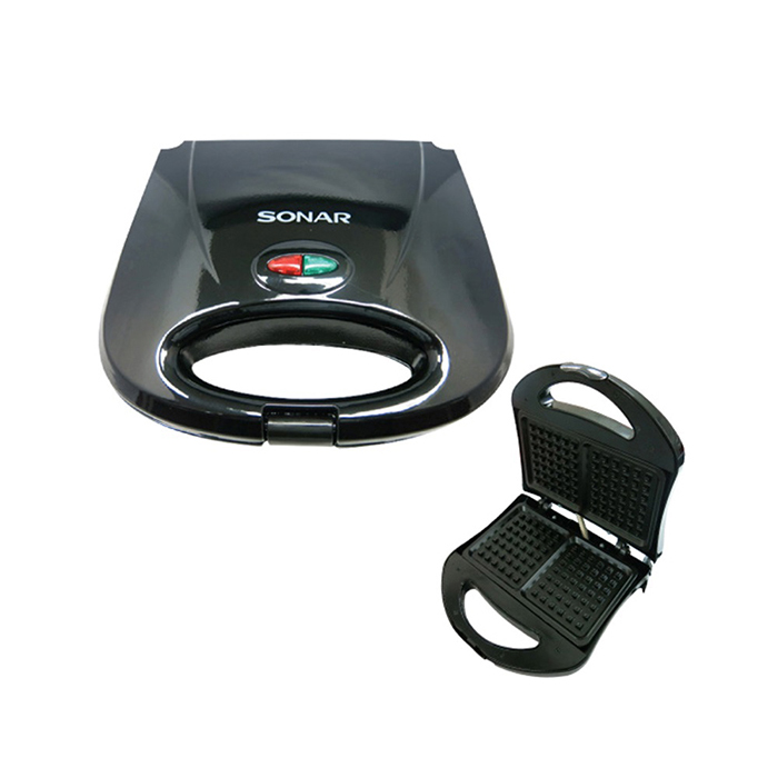 เครื่องทำวาฟเฟิล SONAR รุ่น SM-W030 เครื่องอบวาฟเฟิล เครื่องทำขนมรังผึ้ง สีดำ