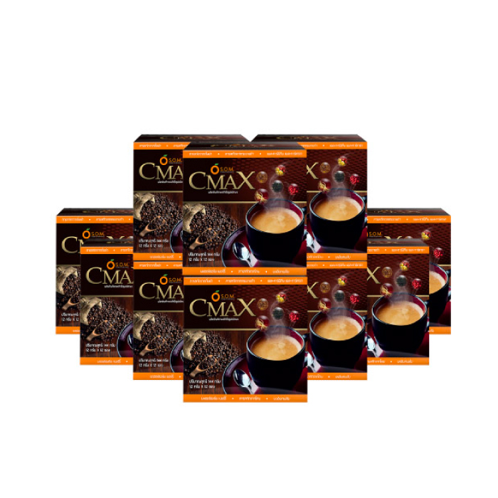 กาแฟเพื่อสุขภาพ เอสโอเอ็ม ซีแมคซ์ (S.O.M. CMAX CREAMY RICH AROMA) กาแฟถั่งเช่าและโสมเกาหลี