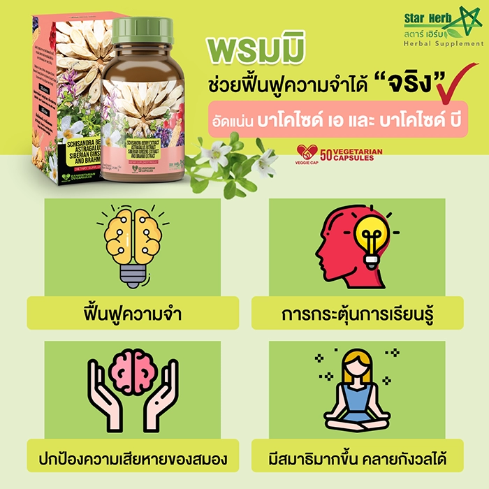ผลิตภัณฑ์เสริมอาหาร STAR HERB Adaptogen ช่วยเสริมภูมิคุ้มกัน ชะลอวัย