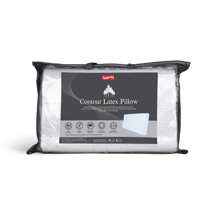 SLUMBERLAND หมอนเพื่อสุขภาพ หมอนยางพารา หมอนหนุนยางพาราแท้ 100% รุ่น Contour (106PLC)