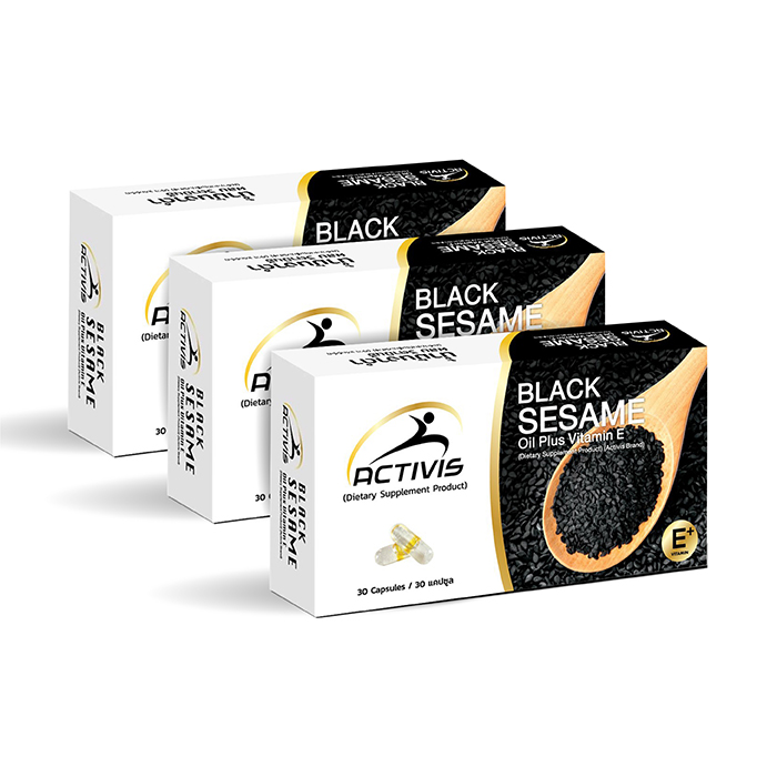 ACTIVIS น้ำมันงาดำ ผสมวิตามินอี (Black Sesame Oil plus Vitamin E)