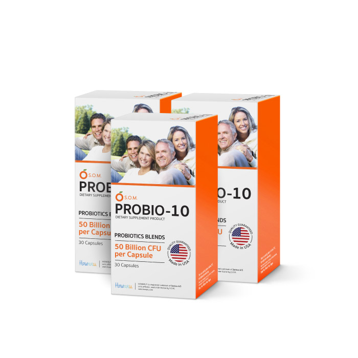 เอส.โอ.เอ็ม.โพรไบโอ-เท็น (S.O.M. PROBIO-10) อาหารเสริมปรับสมดุลลำไส้