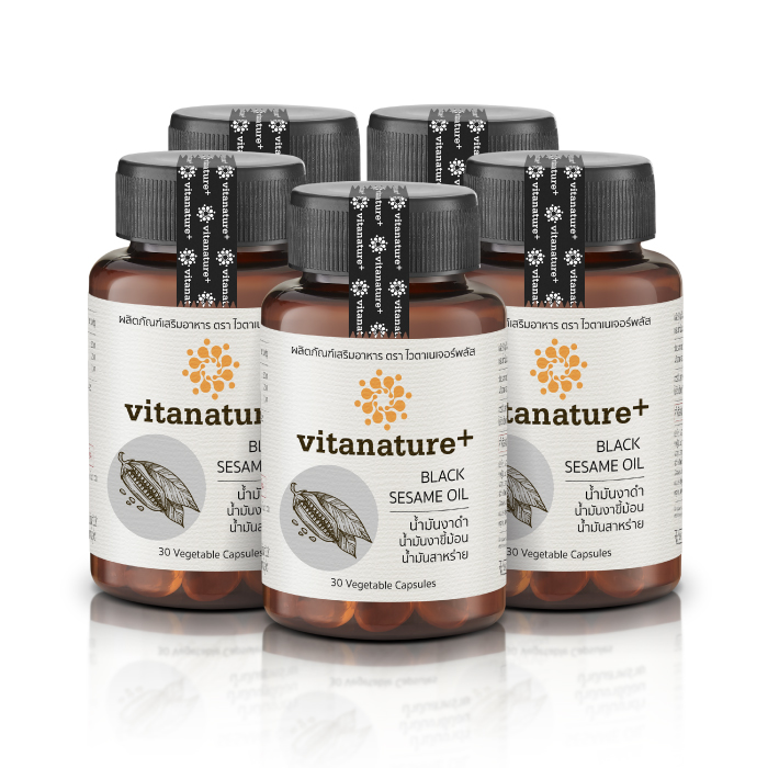 อาหารเสริม ไวตาเนเจอร์พลัส น้ำมันงาดำผสมน้ำมันงาขี้ม้อน (Vitanature+ Black Sesame Oil)