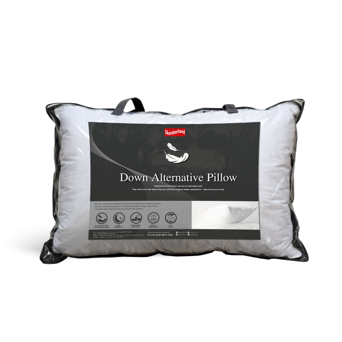 SLUMBERLAND หมอนขนเป็ด หมอนขนเป็ดไมโครเจล หมอนหนุนเพื่อสุขภาพ รับสรีระต้นคอตอนนอนได้ดี ลดปวดคอตอนตื่น
