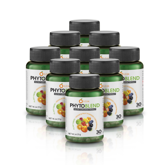 เอส.โอ.เอ็ม.ไฟโต เบลนด์ (S.O.M. PHYTOBLEND) พรีไบโอติกส์ไฟเบอร์ แคลอรี่ต่ำ อาหารเสริม สำหรับคนไม่ทานผัก/ผลไม้