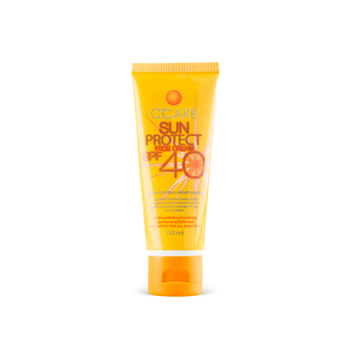 C'CARE ซีแคร์ ซัน โพรเทค เฟส ครีม SPF40 ครีมกันแดดสำหรับผิวหน้า (50ml.)
