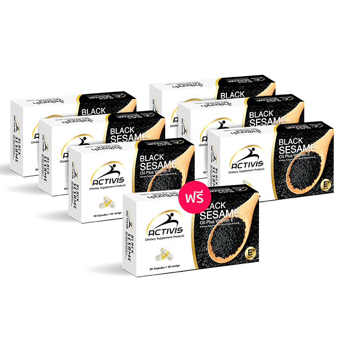 อาหารเสริม ACTIVIS น้ำมันงาดำ ผสมวิตามินอี (Black Sesame Oil plus Vitamin E)