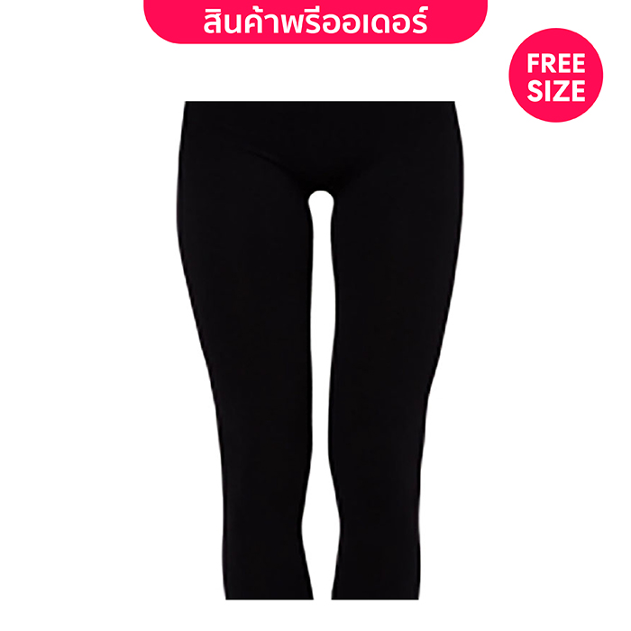 SWANS Leggings กางเกงเลกกิ้ง กางเกงเลกกิ้ง 4 ส่วน กางเกงรัดรูปผู้หญิง (สีดำ)