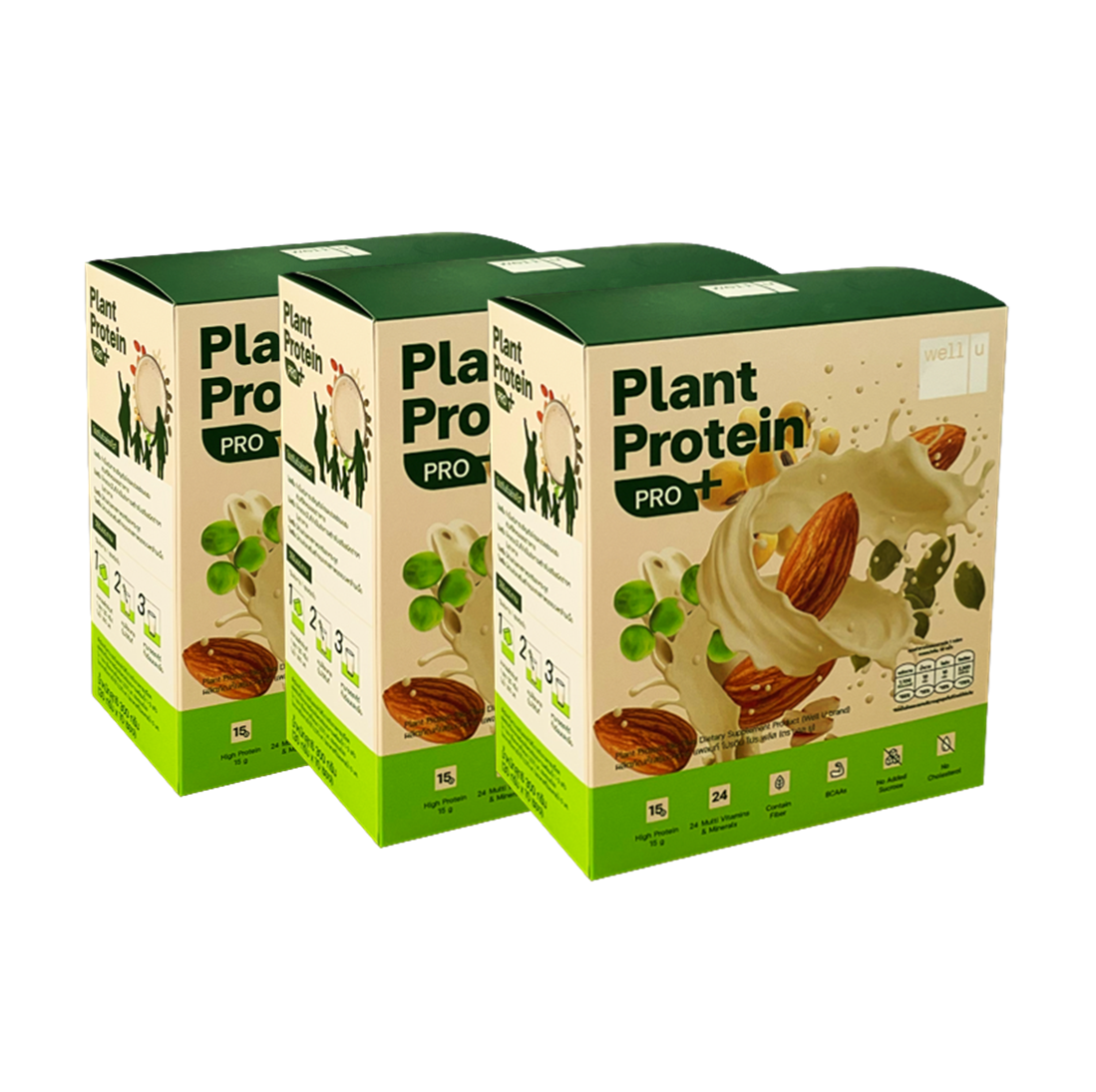 ผลิตภัณฑ์ทดแทนมื้ออาหาร แพลนท์ โปรตีน โปร พลัส (Plant Protein Pro Plus) โปรตีนสูงจากพืช 5 ชนิด สร้างมวลกล้ามเนื้อ ปรับสมดุลลำไส้ ลดคอเลสเตอรอล