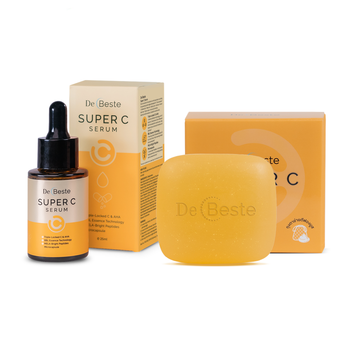 DE BESTE Super C Serum (เดอร์ เบสส์เต) ผลิตภัณฑ์บำรุงผิว ดูแลปัญหาผิว 7 ประการ หน้ากระจ่างใส ไร้สิว ลดเลือนฝ้า กระ จุดด่างดำ ลดการเกิดสิว รอยดำ รอยแดง
