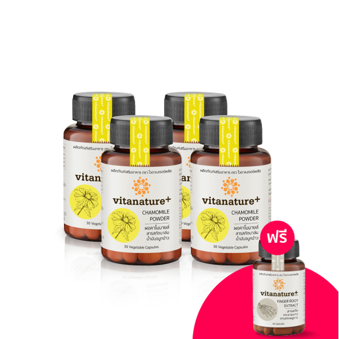 ไวตาเนเจอร์พลัส (Vitanature+ ) คาโมมายล์ ผสมสารสกัดบาล์ม อาหารเสริม สำหรับผู้ที่มีปัญหานอนไม่หลับ นอนหลับยาก